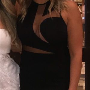 Black and sheer dress